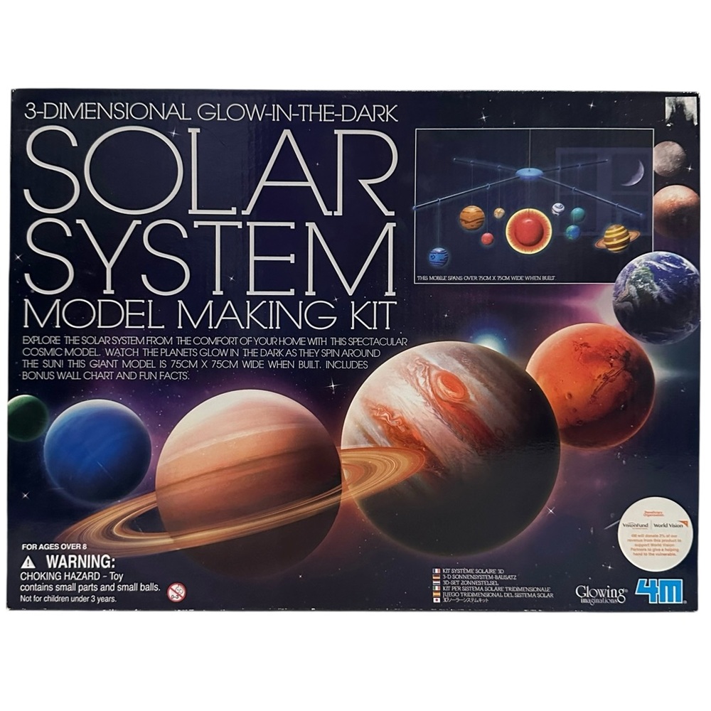 4M 3D Glow-in-the-Dark Solar System Model Making Science Kit